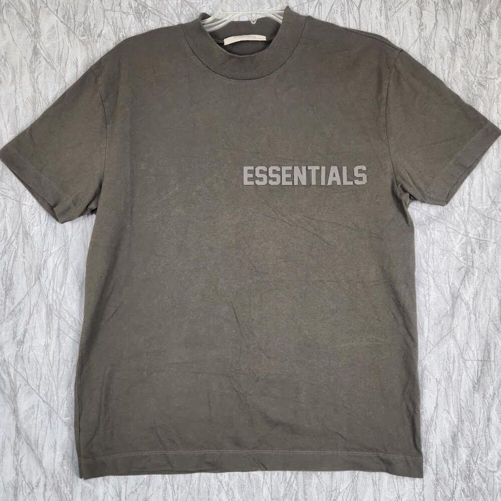 Essentials Fear Of God T-Shirt Size Small Army Gray-Green